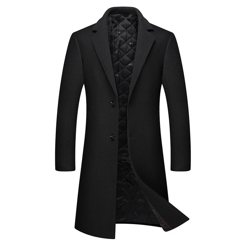 コート メンズ 秋冬 ウール 厚手 暖かい 韓国ファッション トレンド おしゃれ カジュアル シングルブレスト Vネック 切り替え ロング丈