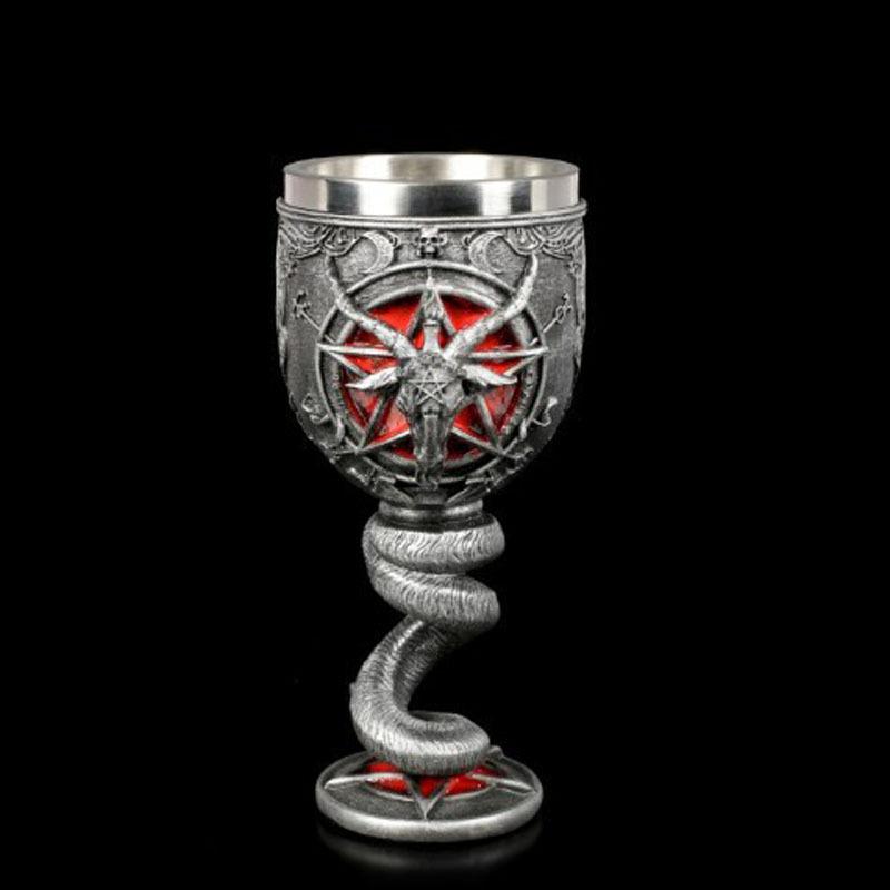 ゴブレット ステンレス製 欧米風 ヴィンテージ ゴシック 悪魔の羊ヘッド デザイン ゲーム・オブ・スローンズ シリーズ 個性派 酒器 バー用品画像