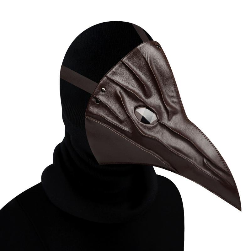 マスク ハロウィン スチームパンク ヨーロッパ 黒死病 医師 鳥嘴 仮面 PUレザー 個性的 大人用 ブラック ホワイト ブラウン コスプレ 変装グッズ クリスマス イースター カーニバル イベント|モズラボ