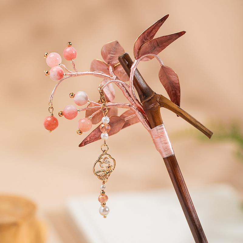 かんざし レディース 伝統絨花 ハンドメイド 新中国風 フラワーモチーフ 揺れる タッセル 高級感 レトロ チャイナドレス アクセサリー プレゼント