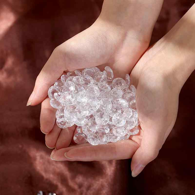 ビーズ アクリルストーン 透明 クリアホワイト 小粒 氷粒風 クラッシュアイス DIY ハンドメイド ウェディング インテリア 装飾 樹脂素材 複数サイズ