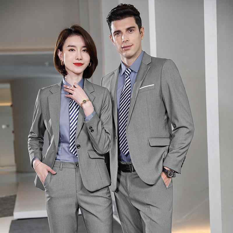スーツセット 男女兼用 メンズ レディース ビジネス フォーマル 高級感 2点セット ジャケット パンツ 通勤 オフィス リクルート 制服 司会 銀行員 冠婚葬祭 事務服 春秋｜モズラボ