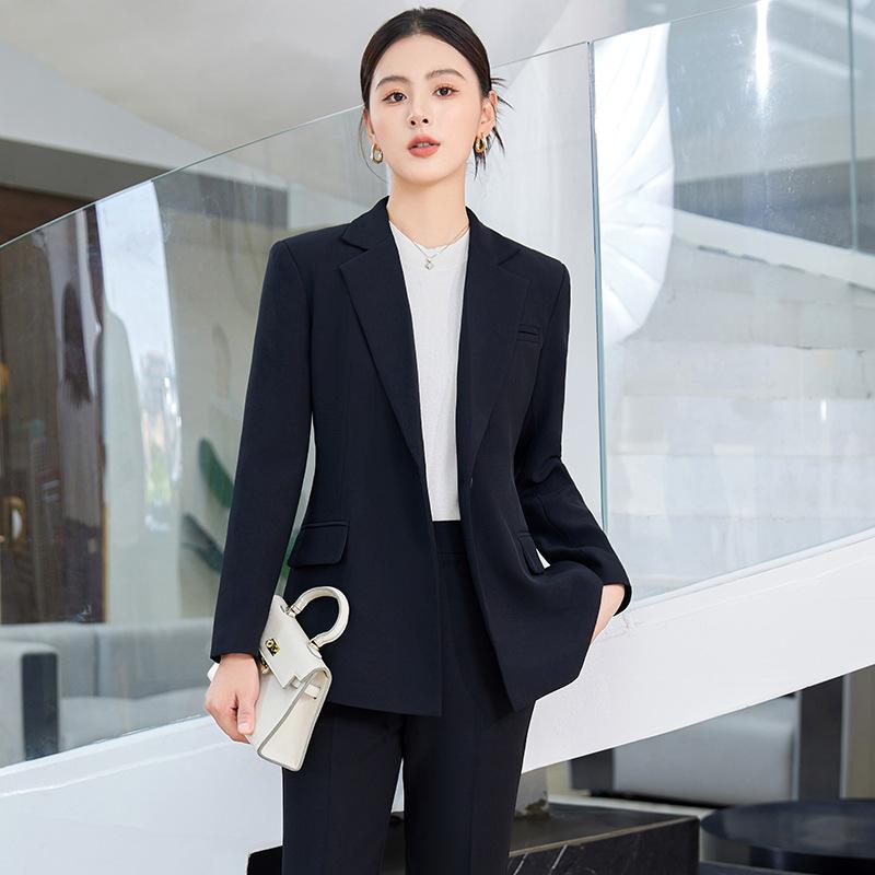 背広 レディース セットアップ 上衣 ズボン下背広 長袖 ロングズボン下 御前上等感 通い 商行為 フォーマル 事務室 事務服 受け付け 小っちゃい相応う ごく小さい大きさ 伸ばすこと