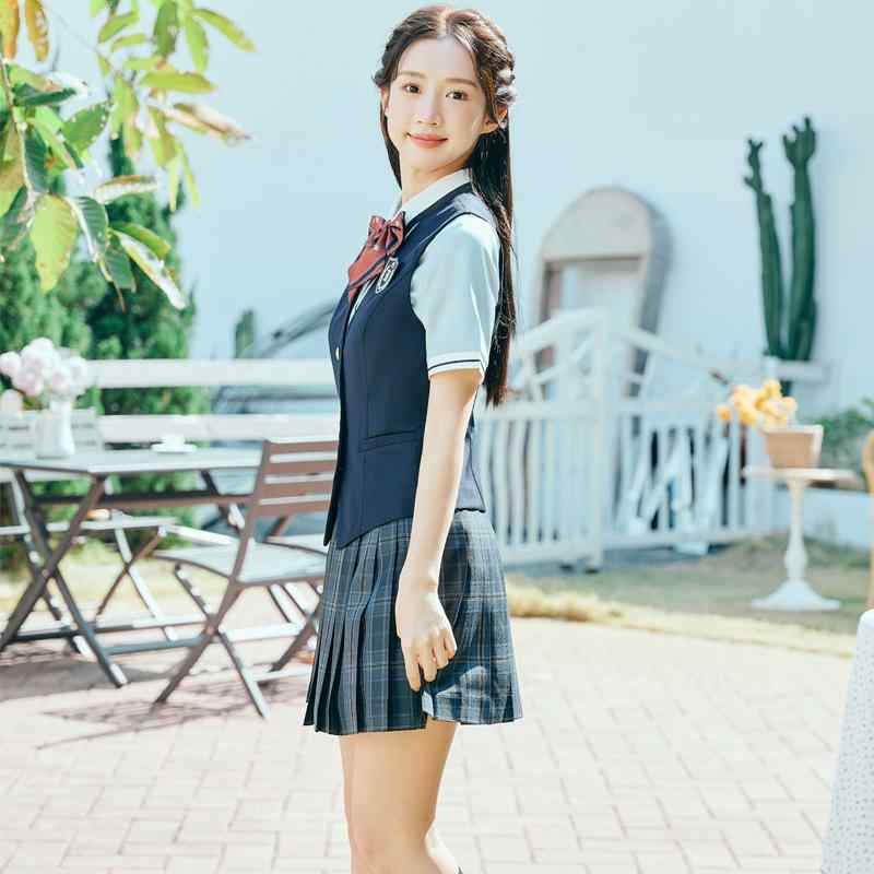 より良い セットアップ レディース OL通い 事務服 泊まり 食べ物屋 受け付け バーテン ユニフォーム 3点仕掛ける 長袖プルオーバー タイトスカート 商行為 背広 無地 青色 薄墨色