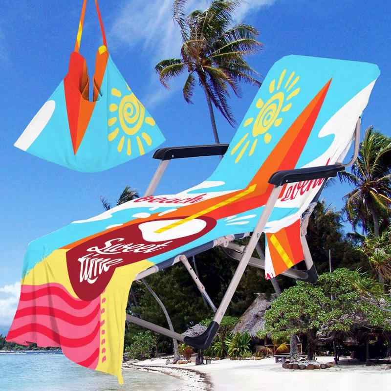 ビーチタオル 吸水速乾 マイクロファイバー ラウンジチェアカバー 夏用 海 プール レジャー アウトドア 75×200cm おしゃれなプリント柄