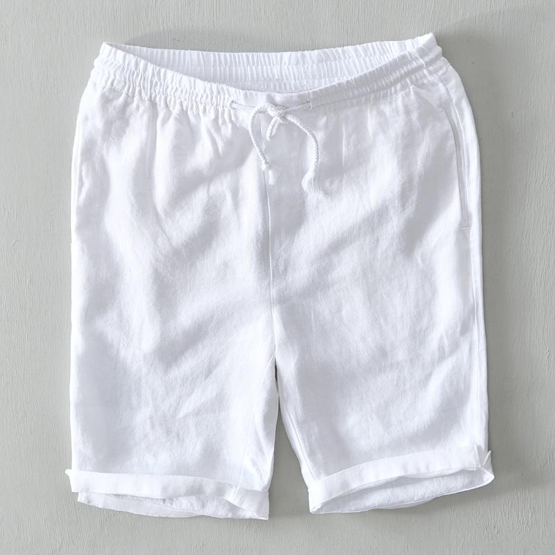 ハーフパンツ メンズ リネンパンツ 麻製 ボトムス 春夏 吸汗速乾 通気性 軽量 部屋着 カジュアル ビーチ 調整紐 ポケット|モズラボ