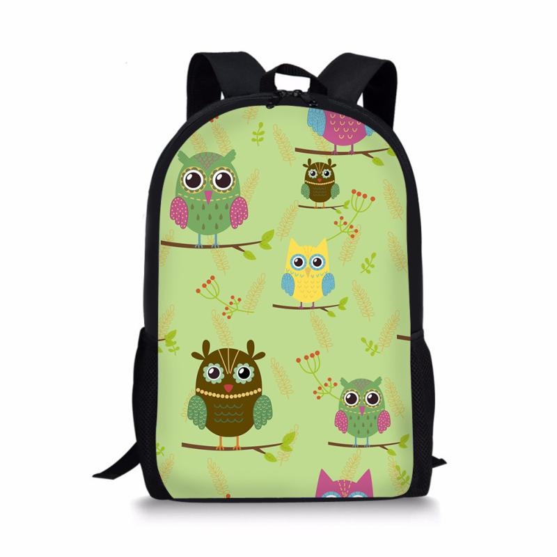 リュックサック キッズ 子供 小学生 通学 遠足 男女兼用 フクロウ 動物柄 キャラクター かわいい 通気性 軽量 丈夫 多機能 バックパック 負担軽減 ポリエステル素材