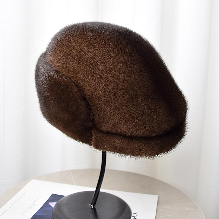 楽天市場】毛皮帽子 ミンク ファー帽子 ハンチング 耳当て付き メンズ