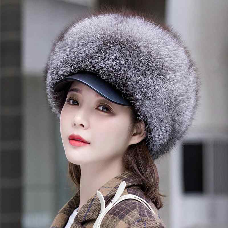 キャップ レディース 保温 防風 暖かい キツネファー 秋冬 韓国風 ファッション ストリート カジュアル おしゃれ 大人用 ベースボールキャップ|モズラボ