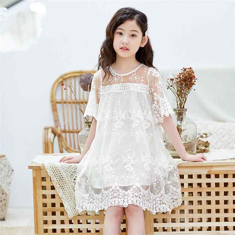 ワンピース 女の子 キッズ 子供服 発表会 結婚式 フォーマル ドレス プリンセスライン レース 半袖 おしゃれ かわいい 春夏 韓国風 綿混 100 110 120 130 140cm