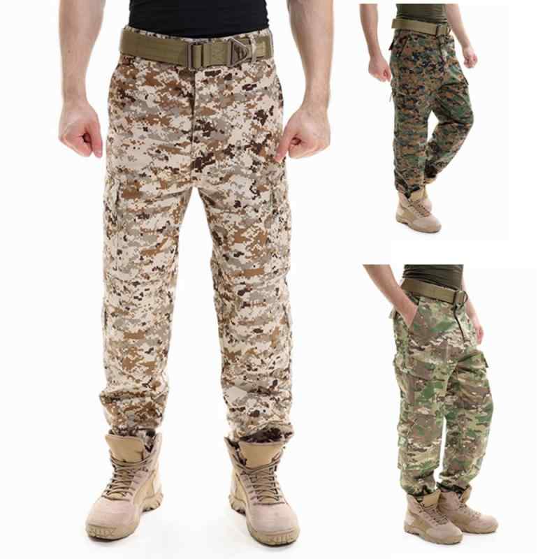 パンツ メンズ 男性用 吸汗速乾 コットン100% 多ポケット ゆったり ストレート カーゴパンツ ワークパンツ ミリタリー 軍パン デザート迷彩 ACU CP迷彩 アウトドア 登山 キャンプ 作業着 オールシーズン