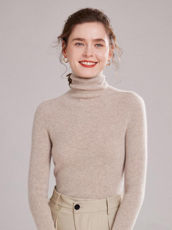 ニット レディース カシミヤ セーター プルオーバー モックネック 厚手 暖かい シームレス スリム 着痩せ効果 長袖 インナー 通勤 オフィス カジュアル 上品 きれいめ 秋冬｜モズラボ