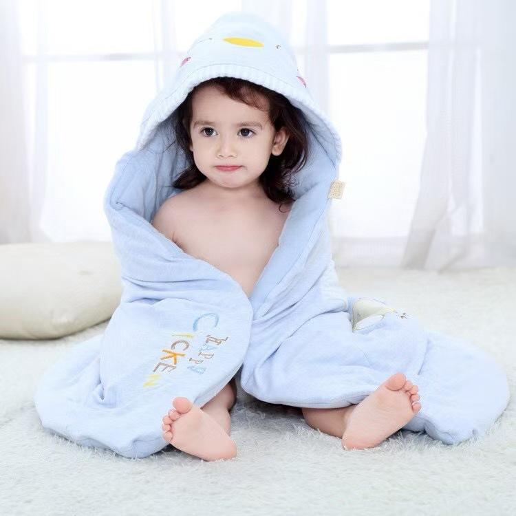 おくるみ ベビー 赤ちゃん 新生児 インナー取り外し可能 厚手 保温性 優しい肌触り コットン 純綿 オールシーズン カートゥーン柄 90cm 退院時 ピンク スワドル 安全基準A類