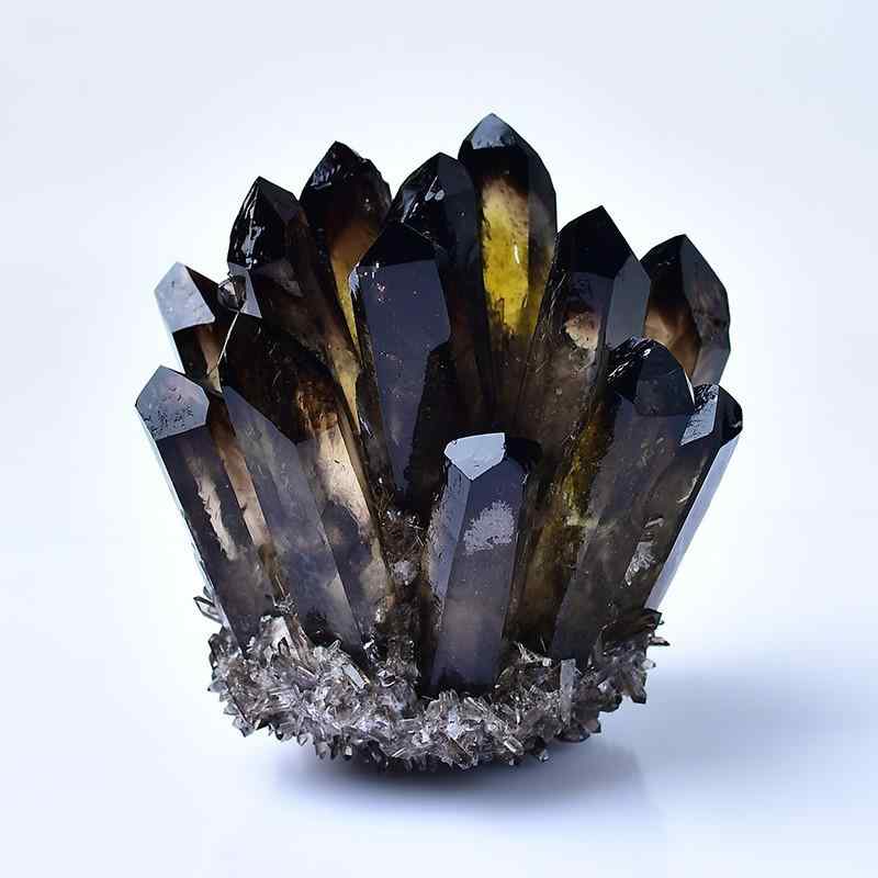 パワーストーン 置物 天然 茶水晶 クラスター 黒水晶 原石 ブレスレット 浄化石 リビング 玄関 インテリア 癒し モダン シンプル オブジェ