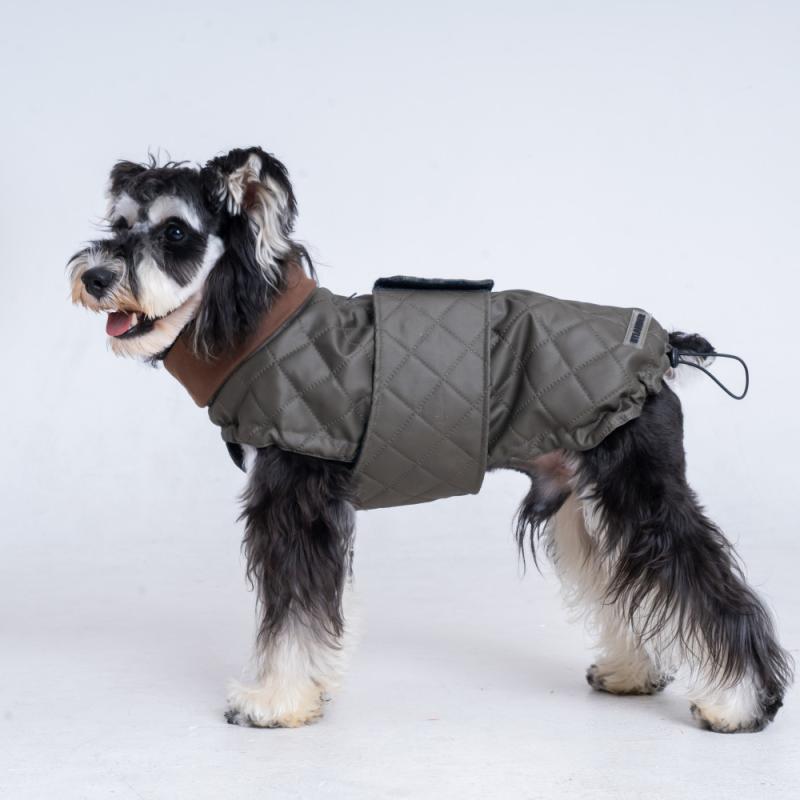 犬服 防水 暖かい 保温 小型犬 中型犬 大型犬 秋冬 キルティング ハイネック ポリエステル素材 コットンジャケット マント ポンチョ ウィンドブレーカー アウター 散歩用