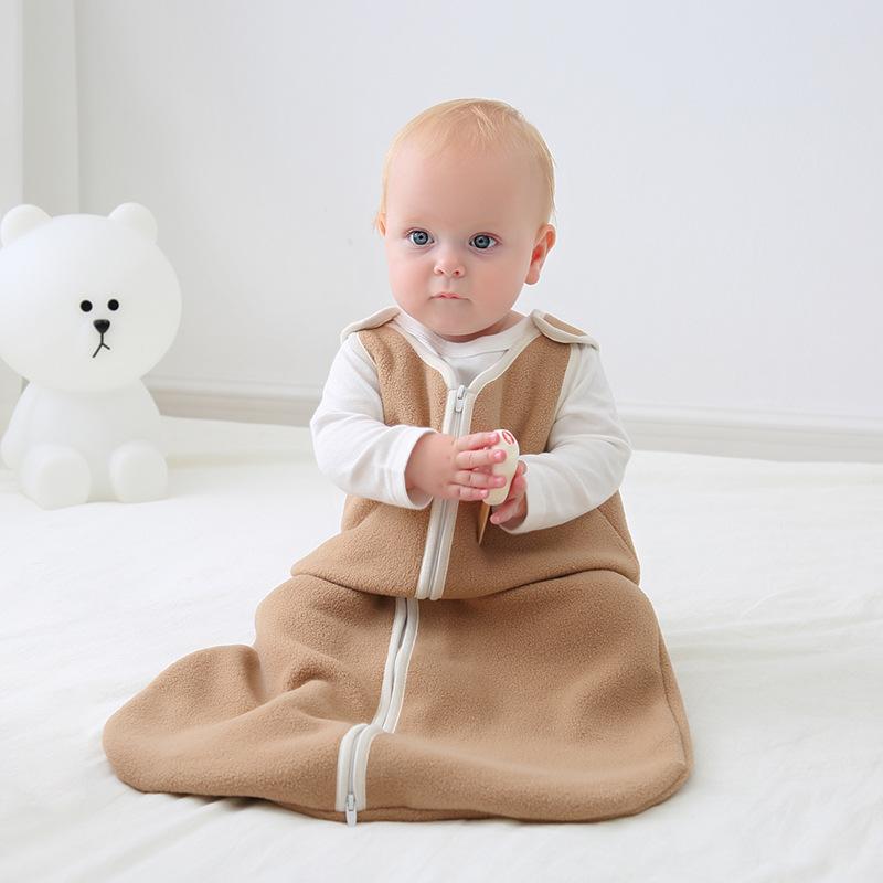 スリーパー 新生児 ベビー キッズ 赤ちゃん フリース 厚手 寝冷え防止 ベスト型 あったか 着る毛布 オールシーズン 出産祝い ギフト 0-1歳 部屋着
