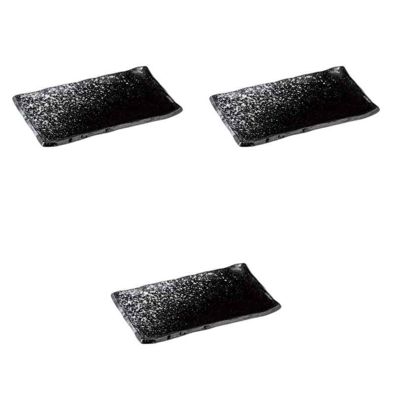 セトモノホンポ(Setomonohonpo) 3個セット 雪雷8.0長角皿 [ 23.6×14.5×1.7cm ] | 長皿陶磁器強化