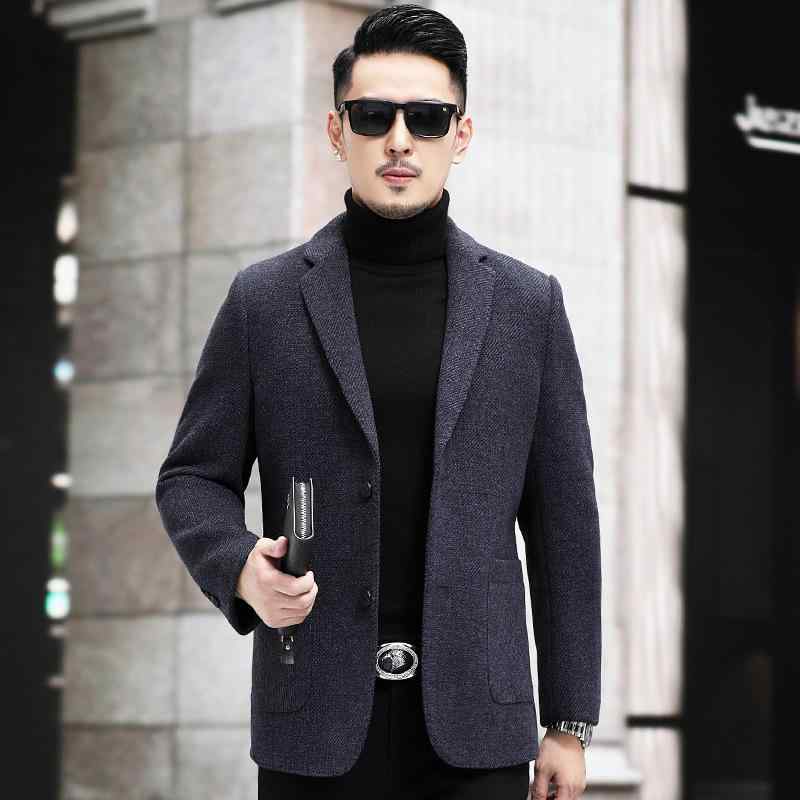 コート メンズ 秋冬 ダブルフェイス ウール カシミヤ スタンドカラー ビジネス カジュアル シニア向け 大きいサイズ 防シワ アウター ジャケット