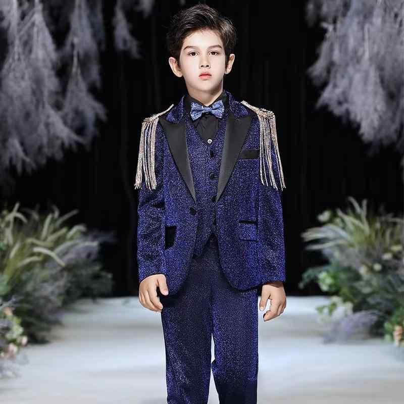 キッズ スーツ 男の子 男児 発表会 結婚式 入学式 卒業式 演奏会 七五三 フォーマルウェア ステージ衣装 セレモニー セットアップ 上品 軽やか ジャケット パンツ