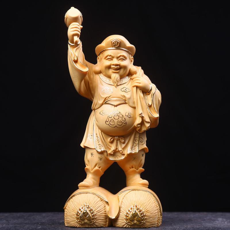 楽天市場】三面大黒天 弁財天 毘沙門天 置物 七福神 木彫り 長寿 開運