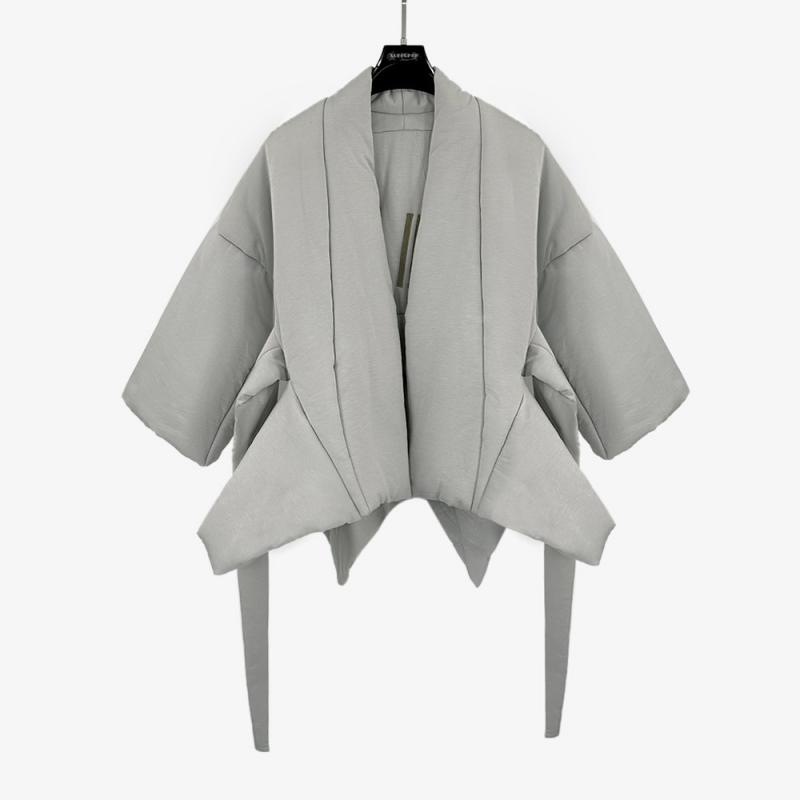 中綿コート レディース 厚手 ゆったり Vネック 和風 レトロ 和服スタイル 結び紐付き 半袖 五分袖 快適 カジュアル 通勤 オフィス 秋冬 アウター 12,282円