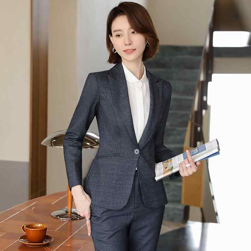 スーツ レディース 秋冬 働く女性向け オフィス ビジネス 通勤 事務服 制服 エレガント 気品 ジャケット セットアップ ポリエステル素材 長袖 ロングパンツ 大きいサイズ