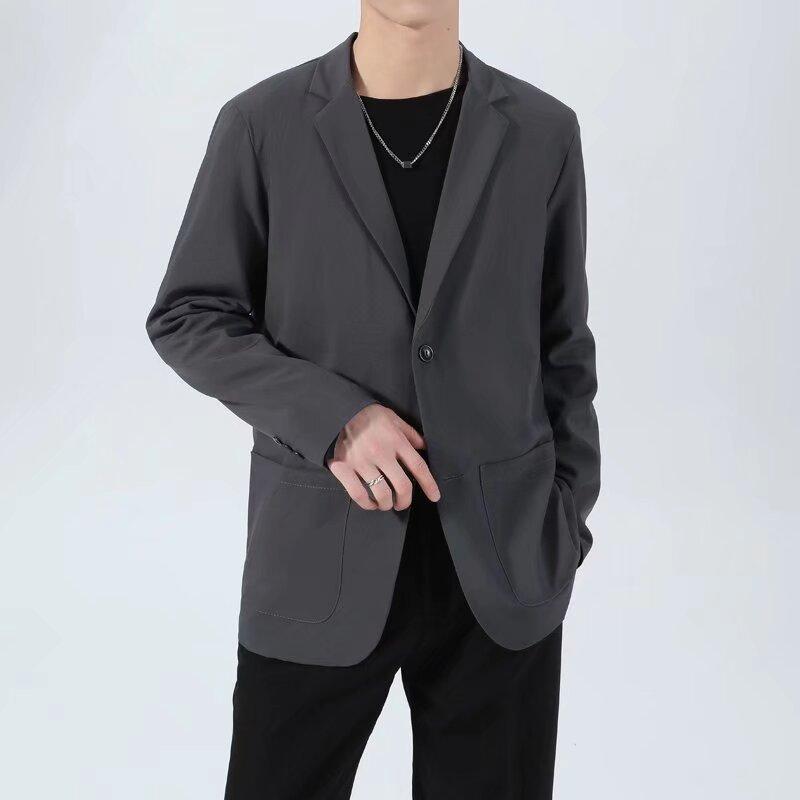 ジャケット メンズ 秋冬 耐久性 厚手 ゆったり シングルブレスト 長袖 大人カジュアル こなれ感 きれいめ メルトン調 テーラードカラー 切り替え