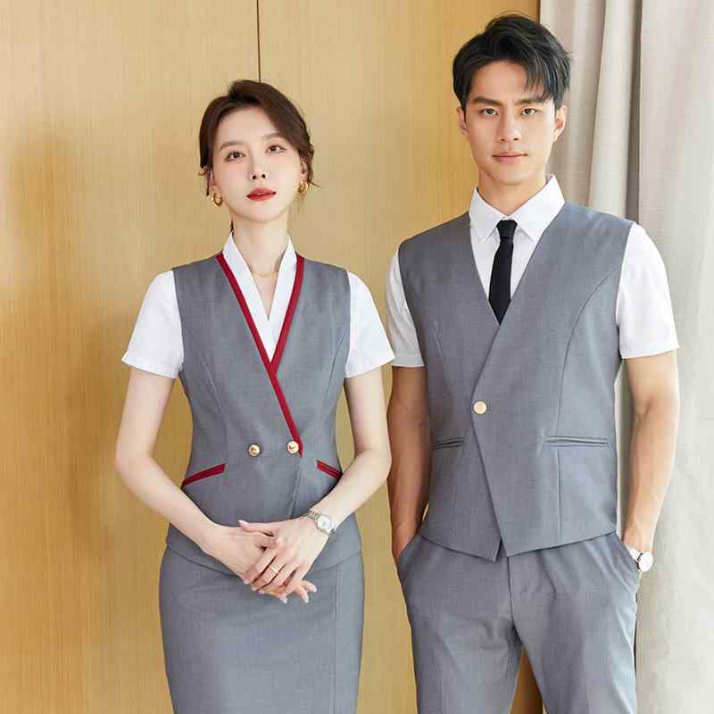 オフィス制服 セットアップ レディース メンズ ホテル レストラン 飲食業 受付 フロント 窓口 カスタマーサービス ベスト スカート パンツ シャツ 通勤 ビジネス OLスタイル ポリエステル 速乾 イージーケア 春夏 大きいサイズ