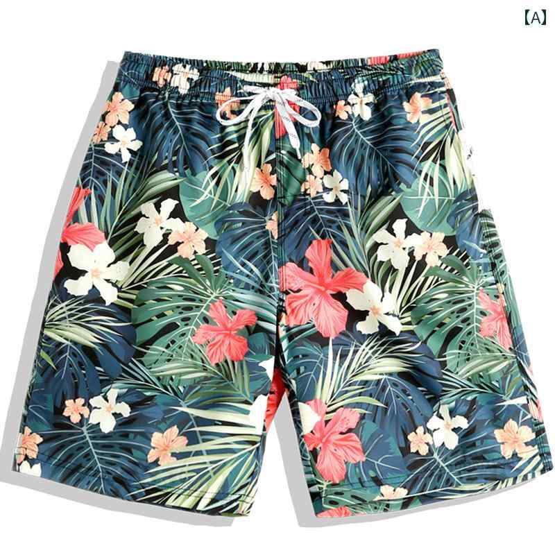 メンズ レディース 海パン 水着 サーフ パンツ ビーチ バカンス プール 速乾 薄手 ゆったり 温泉 カップル 水泳 グリーン ブラック ホワイト