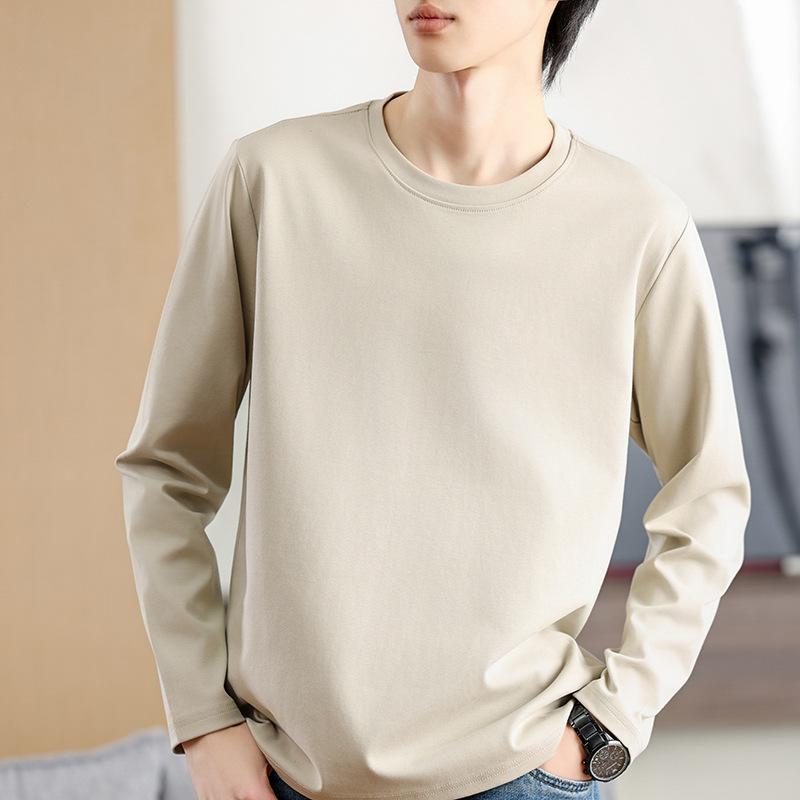Tシャツ メンズ 吸汗速乾 シルケット加工 長袖 丸首 クルーネック 綿 コットン シンプル 無地 ルーズフィット インナー 普段着 デイリーウェア ルームウェア 通気性 抗菌防臭 ストレッチ 春夏