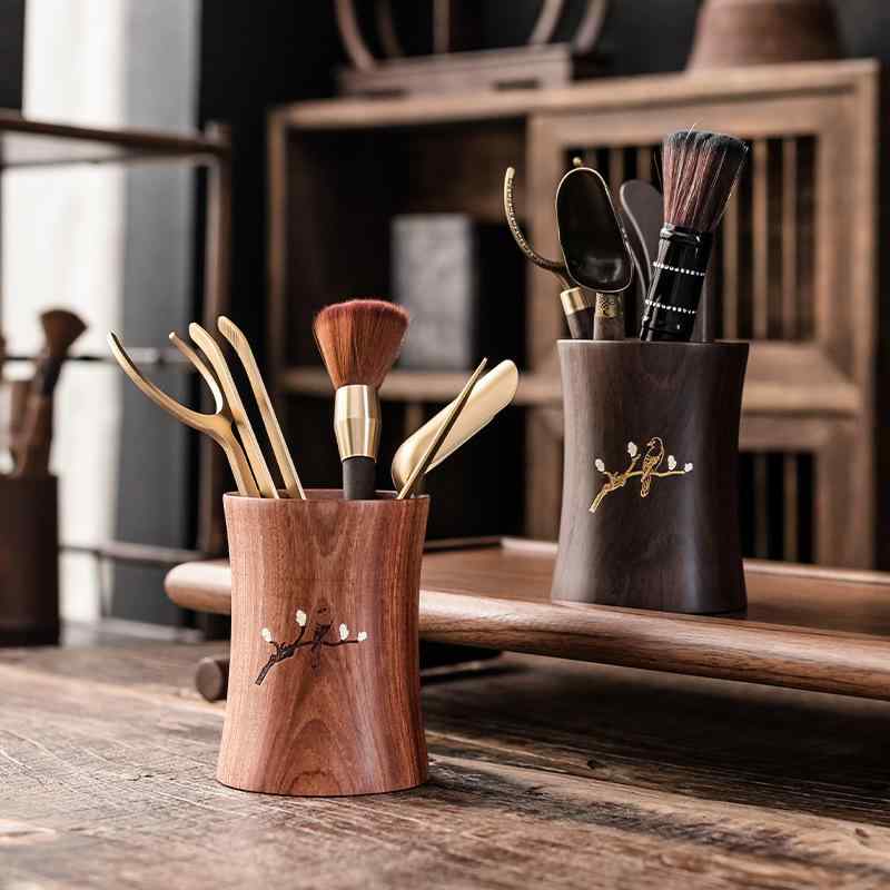 茶道具 茶器 茶道六君子 セット 揃え 銅と木製 天然木 高品質 モダン 功夫茶具 中国茶器 泡茶用 道具 茶筆 茶挟 来客用 おしゃれ ギフト