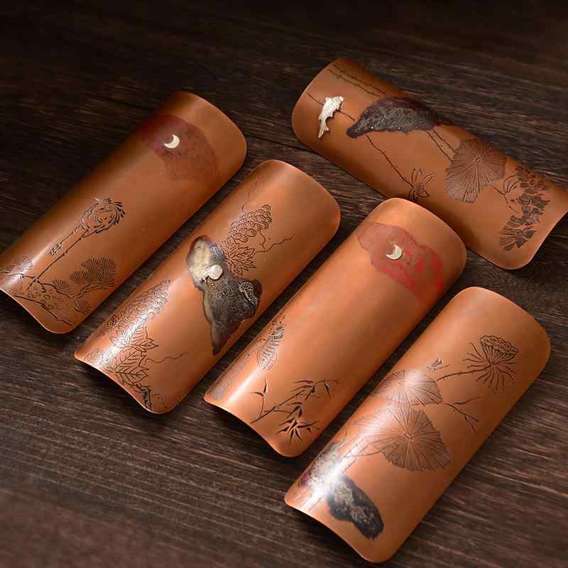 茶則 純銅 和風 手彫り 彫金 伝統工芸 蝉デザイン 上質 本格 茶道具 茶道小物 茶匙 茶針 茶荷 3点セット｜モズラボ