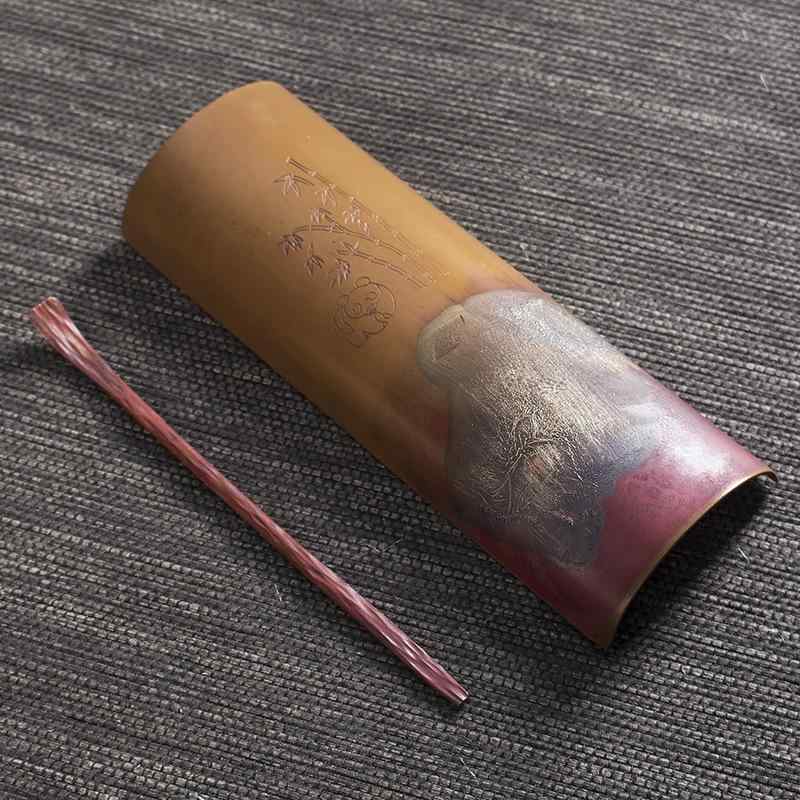 茶道アクセサリー 赤銅製 銀メッキ 茶則 茶匙 茶挟 3点セット 中国茶器 功夫茶道具 六君子風 蓮 瓢箪 竹 デザイン 高級感 おしゃれ