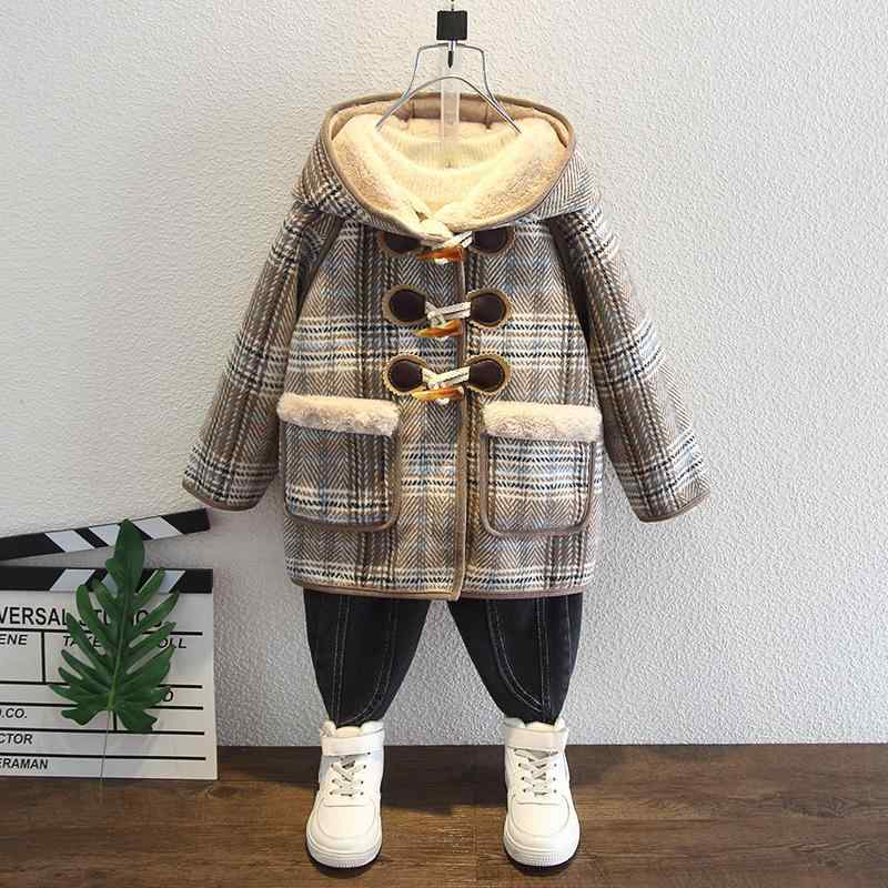 キッズ 男の子 裏ボア 厚手 メルトン ウール調 コート ロング丈 秋冬 防寒 保温 ジュニア カジュアル おしゃれ 通学 通園 アウター グレー ブラウン