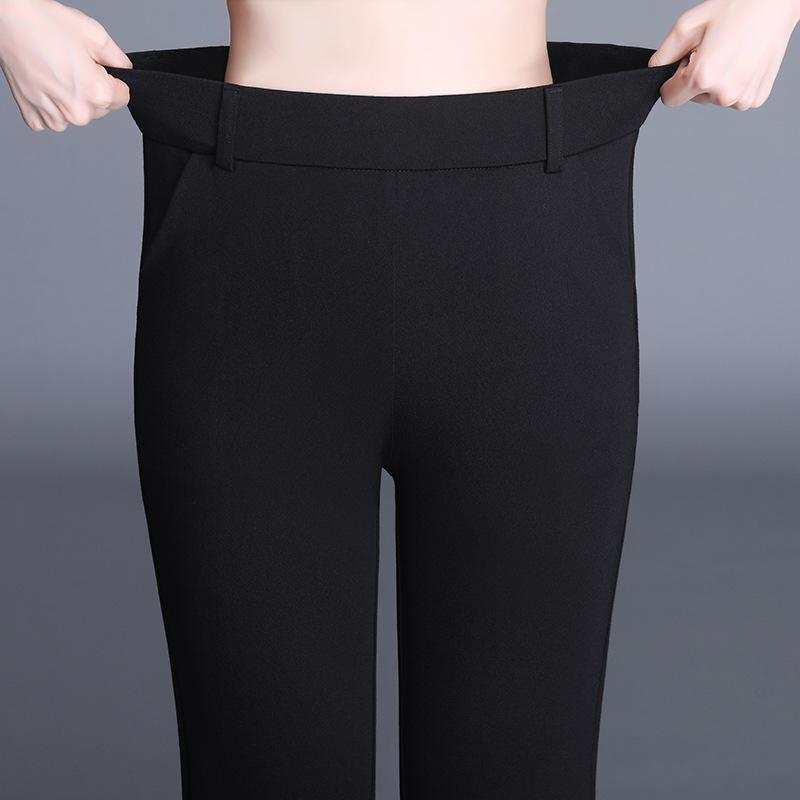 パンツ レディース 裏起毛 厚手 防寒 保温 フレアパンツ ベルボトム ハイウエスト 落ち感 着痩せ 細見え スラックス トラウザー カジュアル オフィス 通勤 ロング丈 ストレッチ