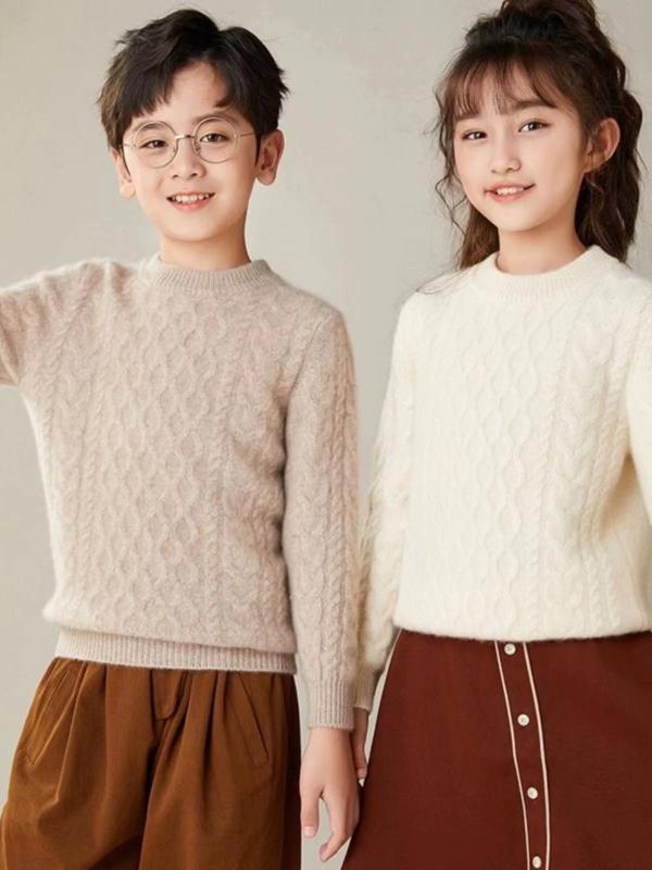 セーター キッズ ジュニア 男の子 女の子 小学生 中学生 ケーブル編み 厚手 保温 ウール100% タートルネック 長袖 プルオーバー インナー カジュアル 秋冬 かわいい｜モズラボ