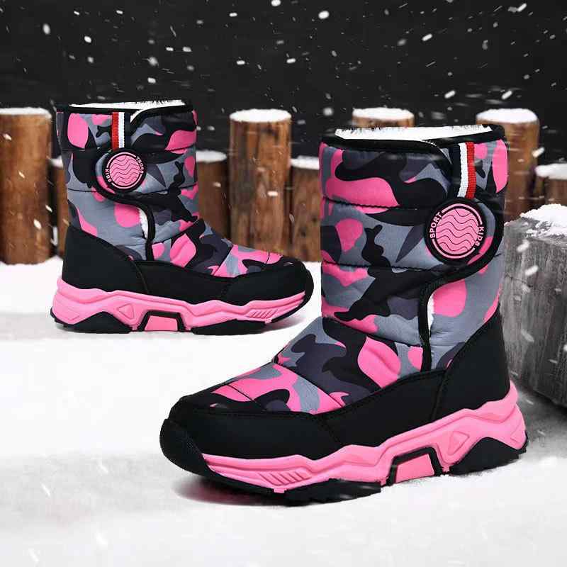スノーブーツ キッズ 男の子 女の子 冬 ショート丈 裏起毛 ボア 厚手 防寒 保温 アウトドア 雪遊び 通学 普段使い 男女兼用 カジュアル 防滑 合成皮革