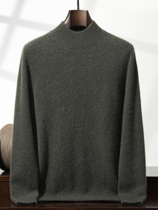 ニット メンズ 厚手 ハイネック 長袖 プルオーバー カシミヤ ウール 混紡 ゆったり オーバーサイズ 秋冬 暖かい 防寒 ビジネス カジュアル 通勤 オフィス 普段使い 無地 シンプル 大人 紳士 11,579円