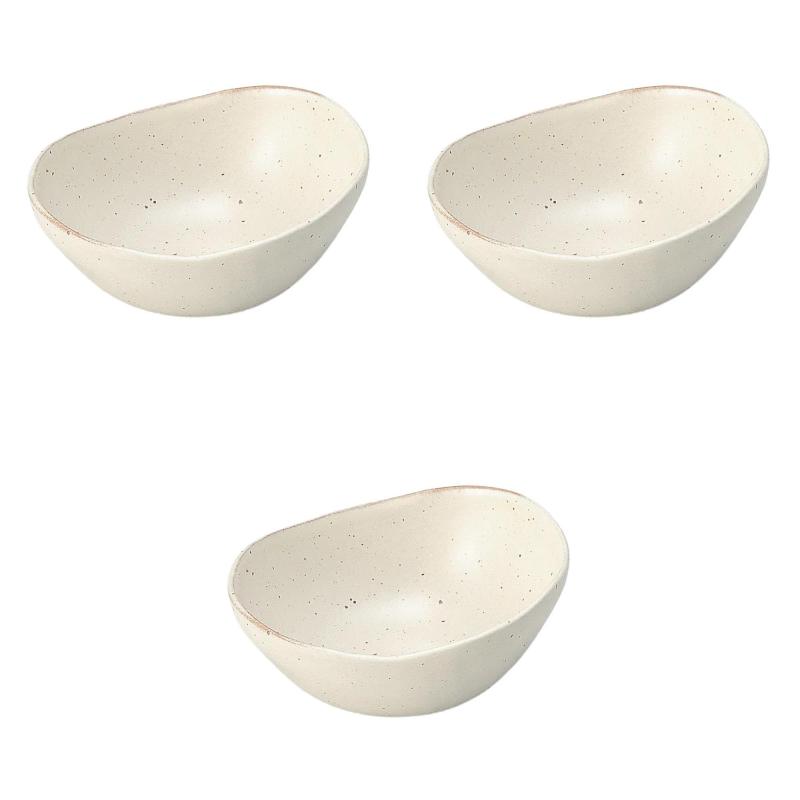 3個セット オルジェデリカ18cm漬物鉢 [ 17.5×14.5×7.4cm ] | 楕円鉢 セトモノホンポ(Setomonohonpo)