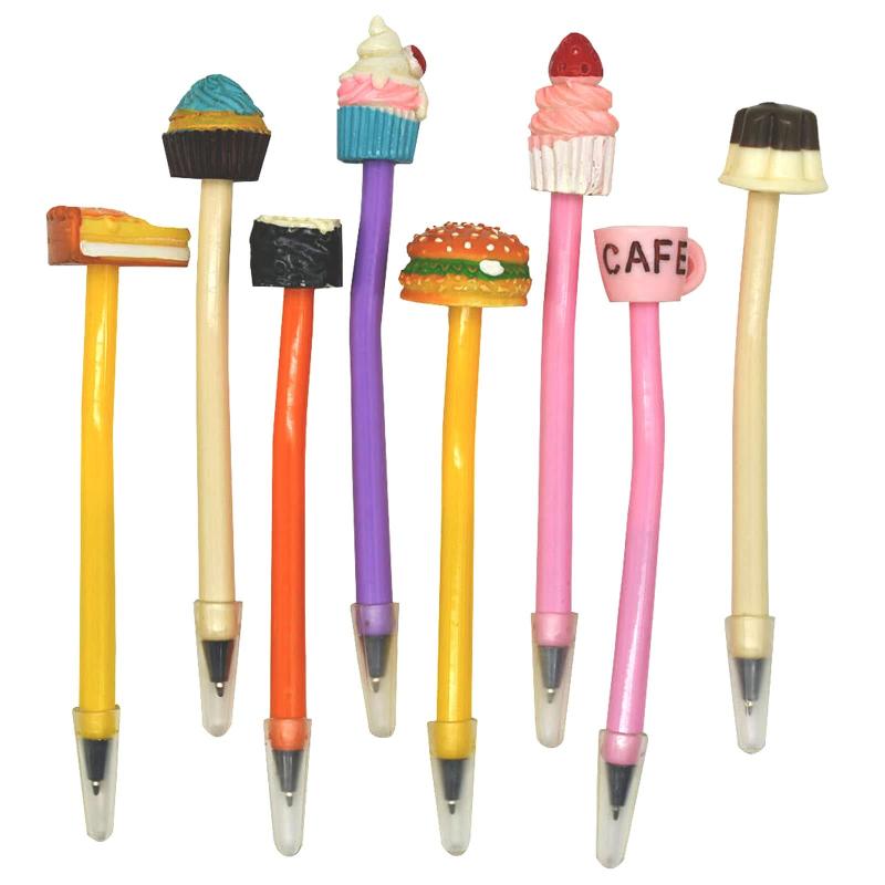 Retractable ballpoint pen, stationery, office supplies, gourmet food, decorative items, hamburger, sandwich Ice Sushi High-Quality Plastic Writing Pen Barrel for Signing, Notebooks, Marking, Homework, Memos, Studying, Office Work, Gift for Girls, Students Adult Office Lady