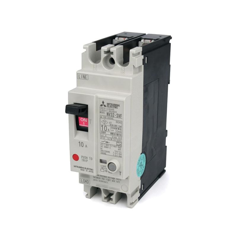 三菱電機 NV32-SVF 2P 10A 30MA 2極 (漏電遮断器) (感知電流：30mA) (高速形) NN