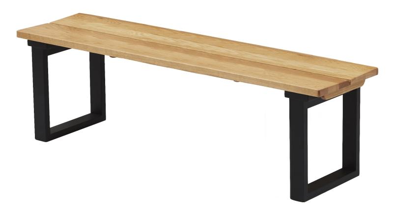 関家具(Sekikagu) 大川家具 ダイニングベンチ オーク 幅140 オーク無垢座面 ロの字脚 ベルデ 328349
