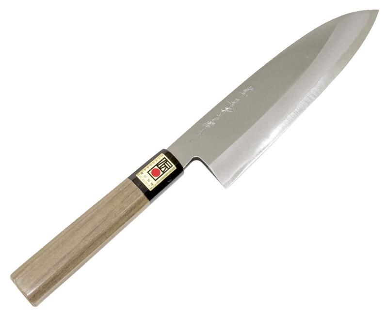 堺源吉 堺一文字吉國 日本製 三徳 包丁 180mm 青二鋼 八角柄 堺の包丁 天然木柄 368071