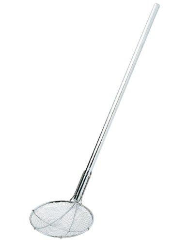 EBM ステンレス パイプ柄 丸型 給食用スクイ網 24cm 40メッシュ