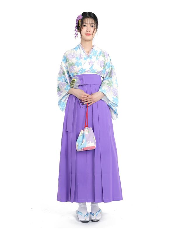 袴 レディース 卒業式 女性用 和服セット 行灯袴 紫色 和風 伝統 フォーマル 礼装 着物 ポリエステル素材 入学式