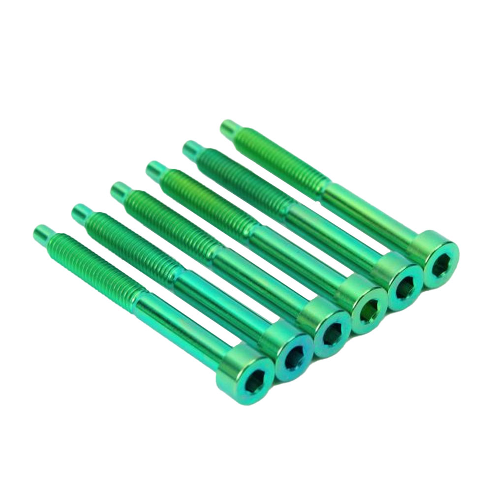 ギターパーツ FU-Tone Titan Lock Screw Set (6)?GREEN|N-AEGIS店
