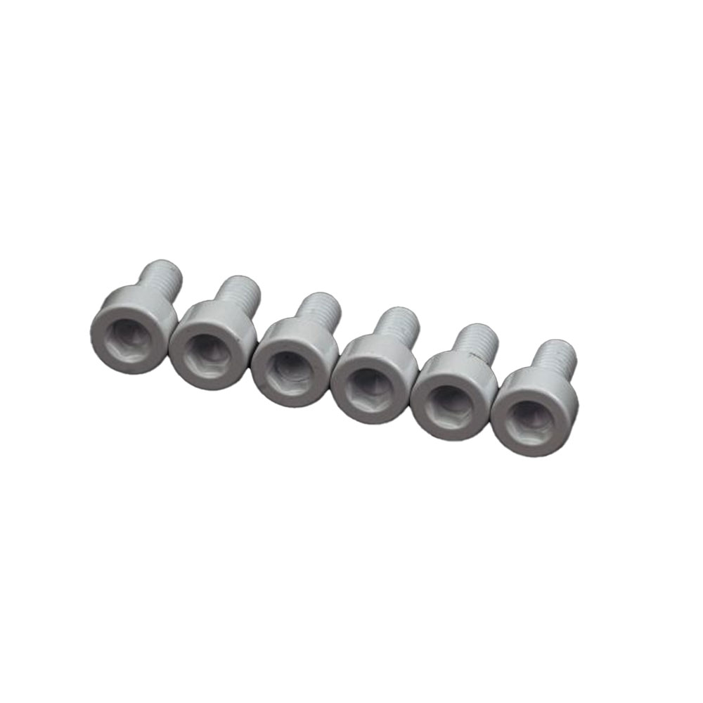 ギターパーツ FU-Tone Titan Saddle Screw Set(6)-WHITE