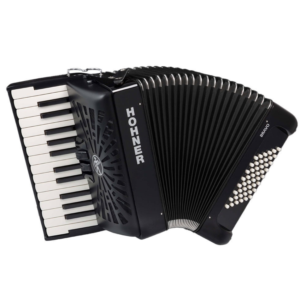 HOHNER クロマチック アコーディオン Bravo II 48 BLK 小さくて初心者向け｜N-AEGIS店