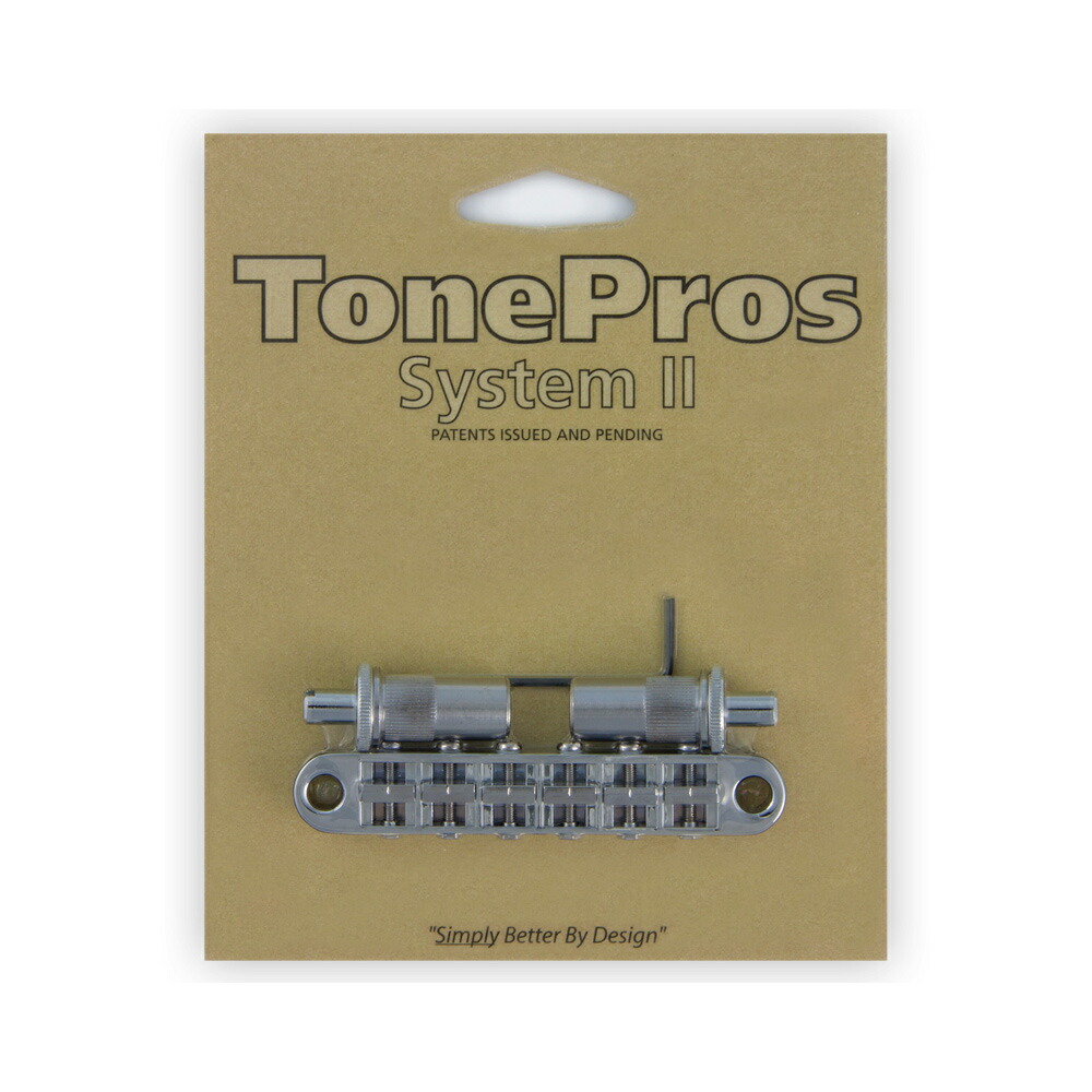 TonePros ブリッジ T3BT-C クローム TonePros Metric Tuneomatic (large posts, notched saddles)【smtb-KD】