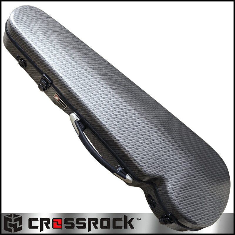 バイオリンケース CROSSROCK CRF3000SVFHT BK Shaped 4 4 Size Violin Black Wave☆クロスロック ヴァイオリンケース ブラック
